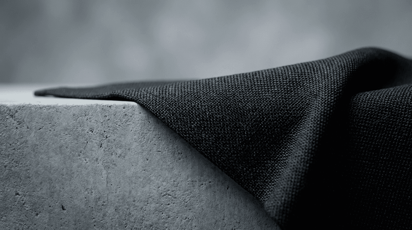 Hands folding a microfiber cloth in low light